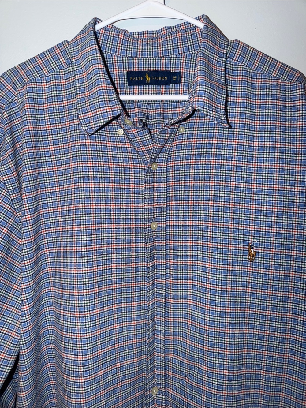 Ralph Lauren Blue and Pink Checked Dress Shirt - Picture 2 of 5